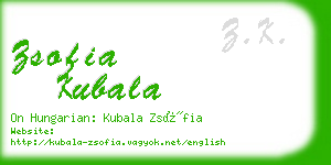 zsofia kubala business card